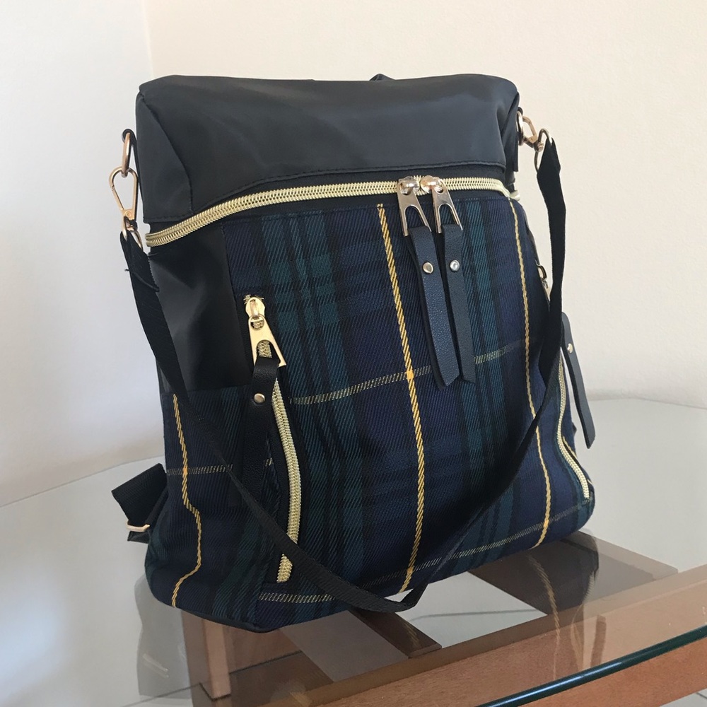 ✨SALE Last one✨ SOFIA Canvas Backpack, PLAID - Picture 6 of 8